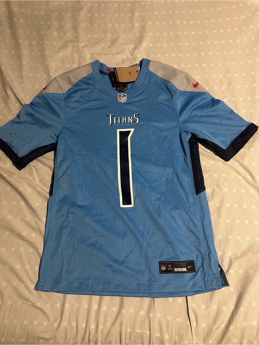 Titans Light Blue #1 Cam Ward Jersey